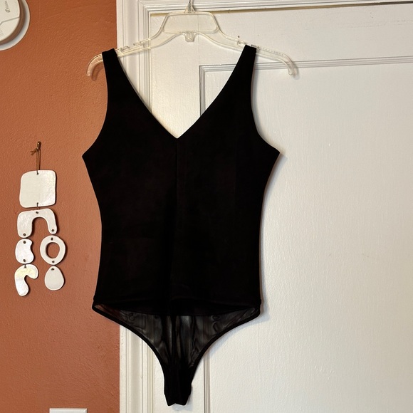 BCBG Faux Suede Bodysuit - Picture 8 of 9